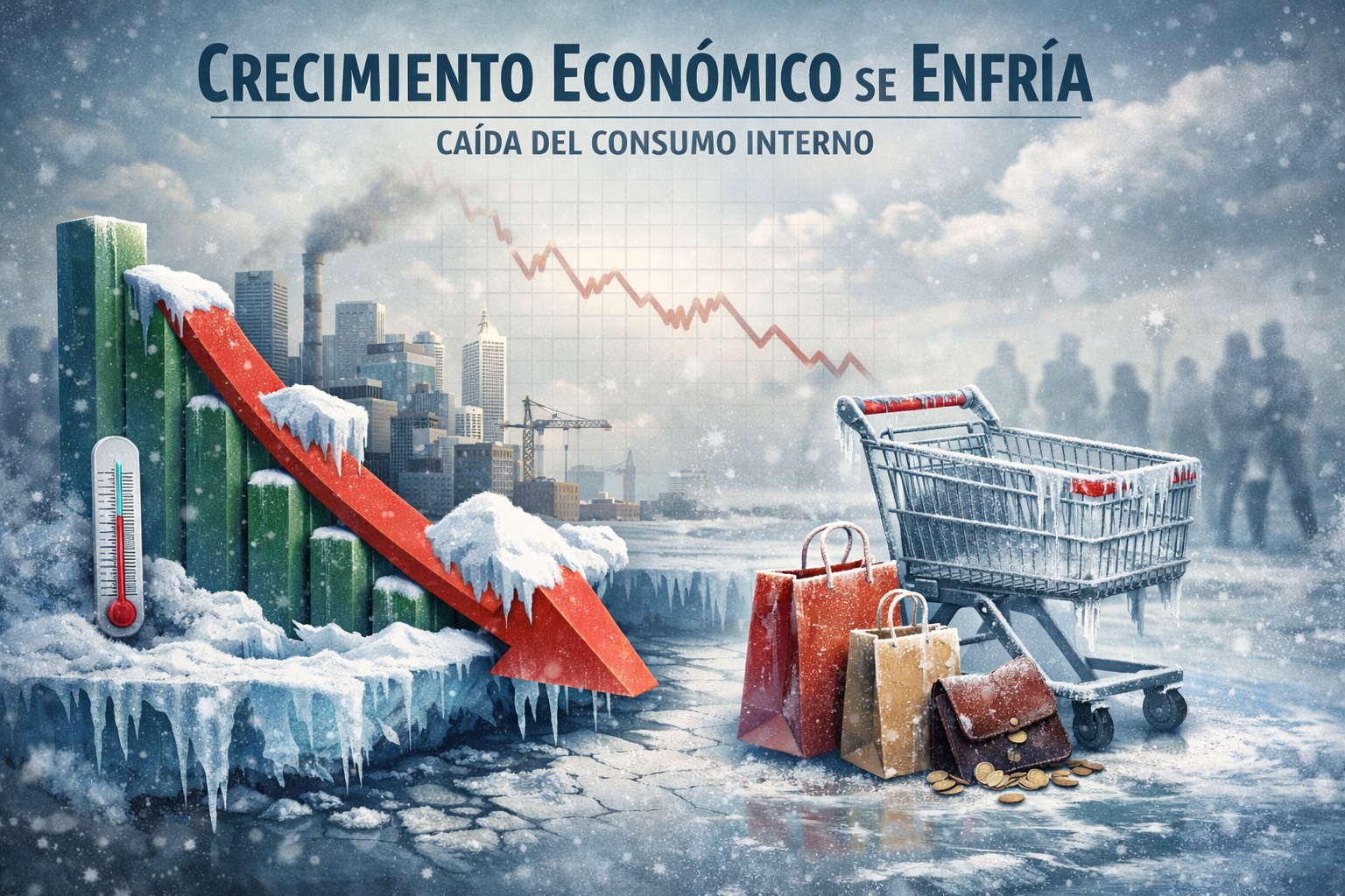 El crecimiento económico se enfría ante la caída del consumo interno