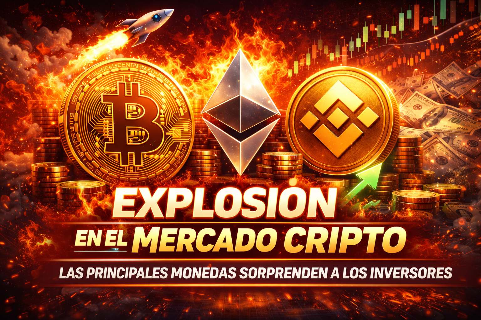 Explosión en el mercado cripto: las principales monedas sorprenden a los inversores