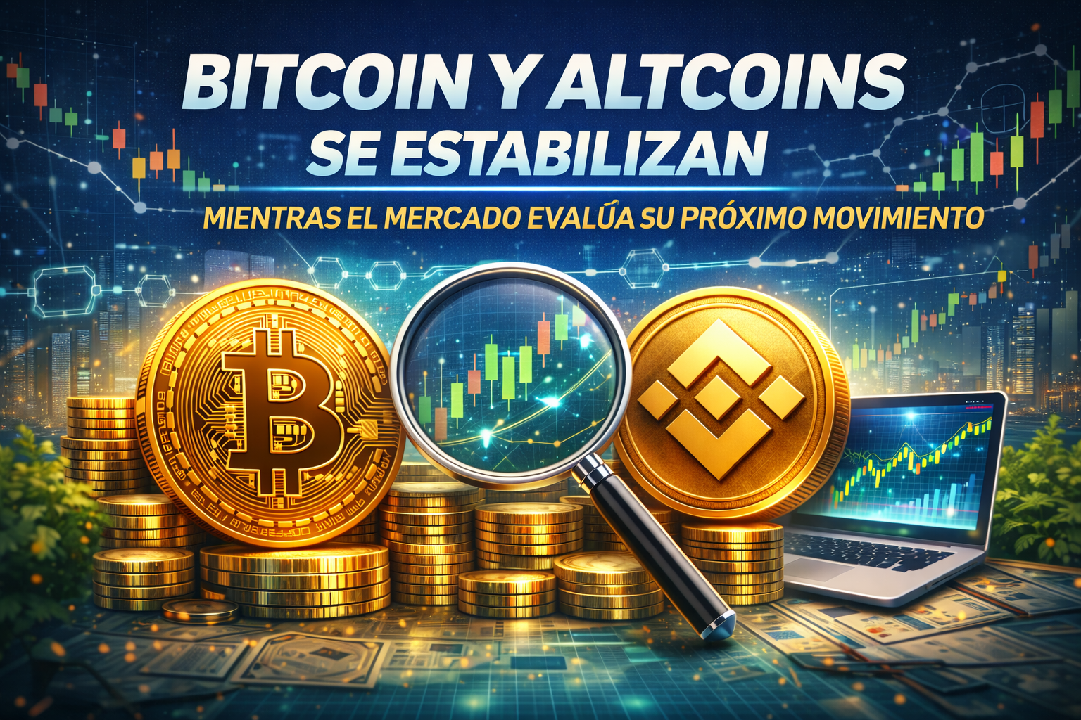 Bitcoin y altcoins se estabilizan mientras el mercado evalúa su próximo movimiento